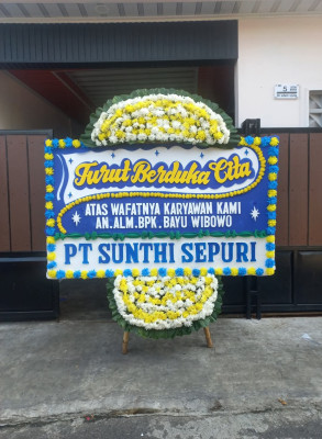 Papan Bunga Duka di Secanggang